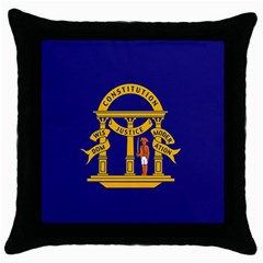 Unofficial Flag Of Georgia Until 1879 Throw Pillow Case (black) by abbeyz71