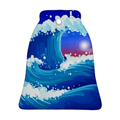 Japanese Wave Japanese Ocean Waves Bell Ornament (two Sides) by Pakrebo