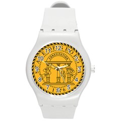Seal Of Georgia Round Plastic Sport Watch (m) by abbeyz71