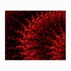 Red Abstract Fractal Background Small Glasses Cloth (2 Sides) by Pakrebo