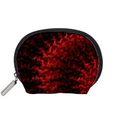 Red Abstract Fractal Background Accessory Pouch (small)