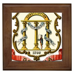 Historical Coat Of Arms Of Georgia Framed Tiles by abbeyz71