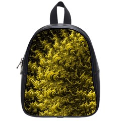 Rich Yellow Digital Abstract School Bag (small) by Pakrebo