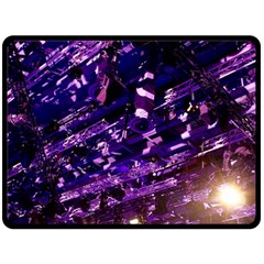 Light Violet Purple Technology Double Sided Fleece Blanket (large)  by Pakrebo