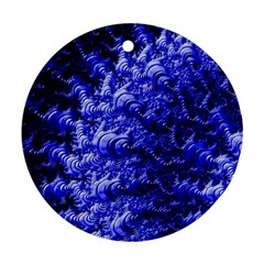 Rich Blue Digital Abstract Ornament (round)