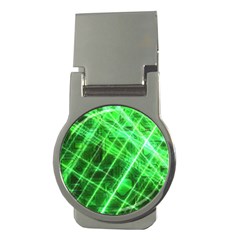 Futuristic Background Laser Green Money Clips (round)  by Pakrebo