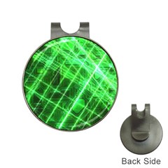Futuristic Background Laser Green Hat Clips With Golf Markers by Pakrebo