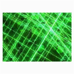 Futuristic Background Laser Green Large Glasses Cloth (2 Sides) by Pakrebo