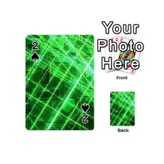 Futuristic Background Laser Green Playing Cards 54 Designs (mini) by Pakrebo