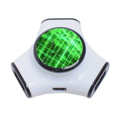 Futuristic Background Laser Green 3-port Usb Hub by Pakrebo