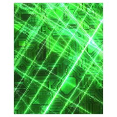 Futuristic Background Laser Green Drawstring Bag (small) by Pakrebo