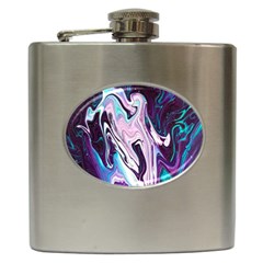 Color Acrylic Paint Art Painting Hip Flask (6 Oz) by Pakrebo