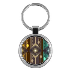 Background Colors Abstract Key Chain (round) by Pakrebo