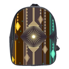 Background Colors Abstract School Bag (large) by Pakrebo