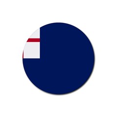 Blue Bunker Hill Flag Rubber Coaster (round)  by abbeyz71