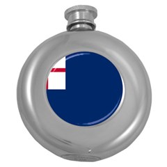 Blue Bunker Hill Flag Round Hip Flask (5 Oz) by abbeyz71