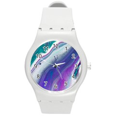 Color Acrylic Paint Art Painting Round Plastic Sport Watch (m) by Pakrebo