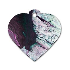 Color Acrylic Paint Art Painting Dog Tag Heart (two Sides) by Pakrebo