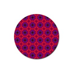 Retro Abstract Boho Unique Rubber Coaster (round)  by Pakrebo