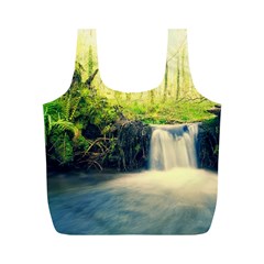 Waterfall River Nature Forest Full Print Recycle Bag (m) by Pakrebo