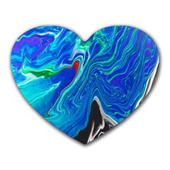 Paint Acrylic Paint Art Colorful Blue Heart Mousepads by Pakrebo