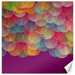 Background Circles Abstract Canvas 12  X 12  by Pakrebo