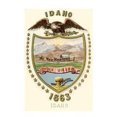 Historical Coat Of Arms Of Idaho Territory Shower Curtain 48  X 72  (small)  by abbeyz71