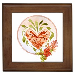 Floral Heart Design - True Love Framed Tiles by WensdaiAmbrose