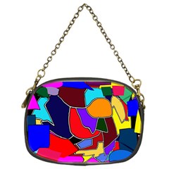 Crazycolorabstract Chain Purse (one Side)
