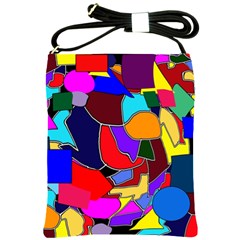 Crazycolorabstract Shoulder Sling Bag by bloomingvinedesign