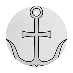 Anchored Cross Ornament (round) by abbeyz71