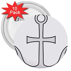 Anchored Cross 3  Buttons (10 Pack)  by abbeyz71