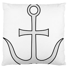 Anchored Cross Large Flano Cushion Case (two Sides) by abbeyz71