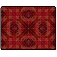 Maroon Triangle Pattern Seamless Fleece Blanket (medium) 