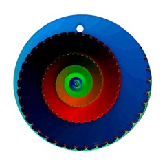 Fractal Spiral Curve Helix Ornament (round)
