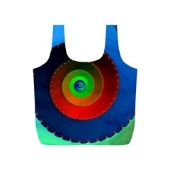 Fractal Spiral Curve Helix Full Print Recycle Bag (s) by Pakrebo