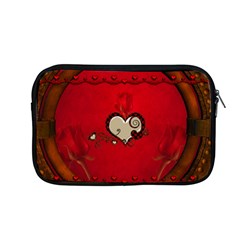 Beautiful Elegant Hearts With Roses Apple Macbook Pro 13  Zipper Case by FantasyWorld7