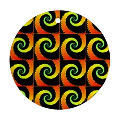 Spiral Seamless Pattern Fractal Ornament (round)