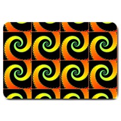 Spiral Seamless Pattern Fractal Large Doormat  by Pakrebo