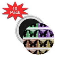 Seamless Wallpaper Butterfly 1 75  Magnets (10 Pack)  by Pakrebo