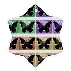 Seamless Wallpaper Butterfly Snowflake Ornament (two Sides) by Pakrebo