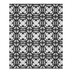 Seamless Wallpaper Pattern Ornamen Black White Shower Curtain 60  X 72  (medium)  by Pakrebo