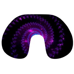 Fractal Spiral Space Galaxy Travel Neck Pillow by Pakrebo