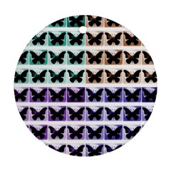 Seamless Wallpaper Butterfly Pattern Ornament (round)
