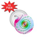 Fractal Spiral Twist Twisted Helix 1.75  Buttons (10 pack) Front