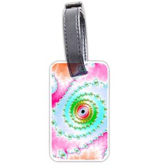 Fractal Spiral Twist Twisted Helix Luggage Tag (one Side) by Pakrebo