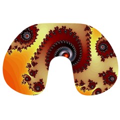 Fractal Rendering Spiral Twist Travel Neck Pillow by Pakrebo