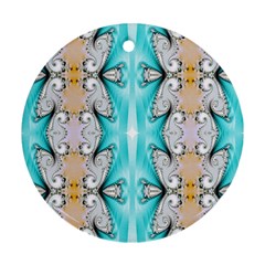 Seamless Wallpaper Pattern Symmetry Art Ornament (round)