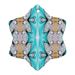 Seamless Wallpaper Pattern Symmetry Art Snowflake Ornament (two Sides) by Pakrebo