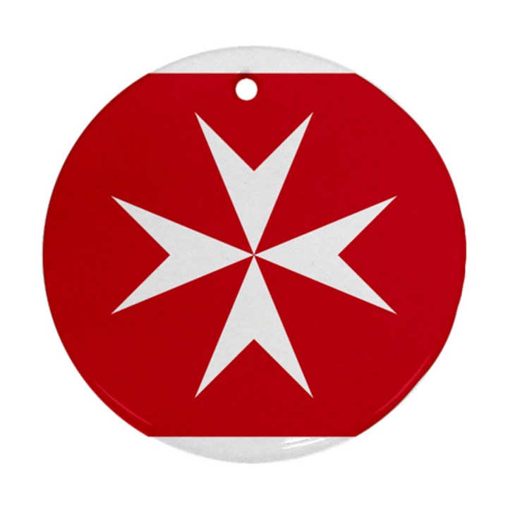 Civil Ensign Of Malta Ornament (Round)